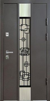 Magda doors 885/0 P028 тип 4.0.1+терморозрив коричневий R017/спил коньячний ED188 фото