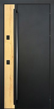 Magda doors 944.1/0.1 C ТЧ тип 6.3+терморозрив чорний Т183-крафт золотий/біла емаль ED212 фото